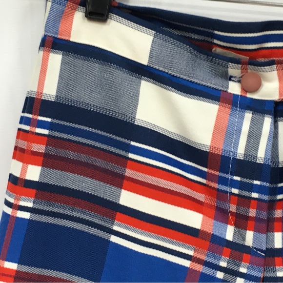 70s Plaid Vintage HUGE Elephant Bell Bottoms Size 9 High rise 31" Waist - Picture 4 of 9